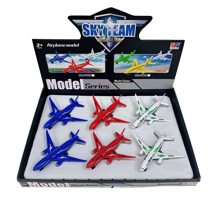 Push/Pull Light & Sound Action Toy - Sky Team Jet TY949-0