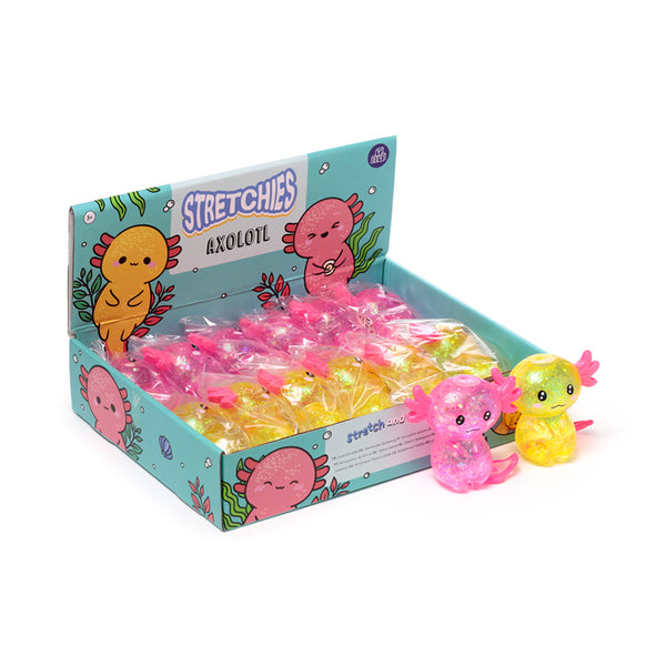 Stretchy Squeezy Fidget Toy - Glitter Axolotl TY963-0