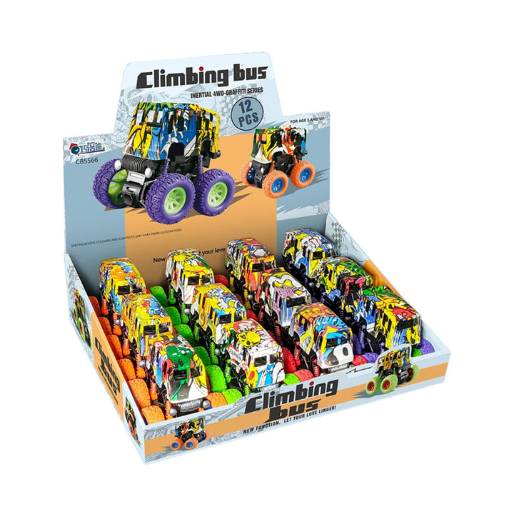 Kids Friction Action Toy - Stunt Graffiti Bus TY992-0