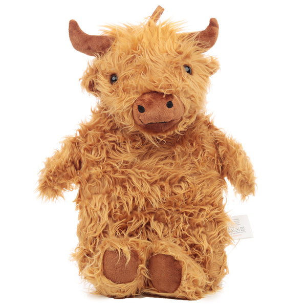 Plush Highland Coo Cow 650ml Hot Water Bottle and Cover WARM69 by Puckator