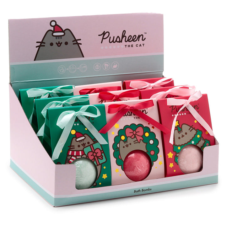 Handmade Bath Bomb in Gift Box - Christmas Pusheen the Cat XBATH76 by Puckator