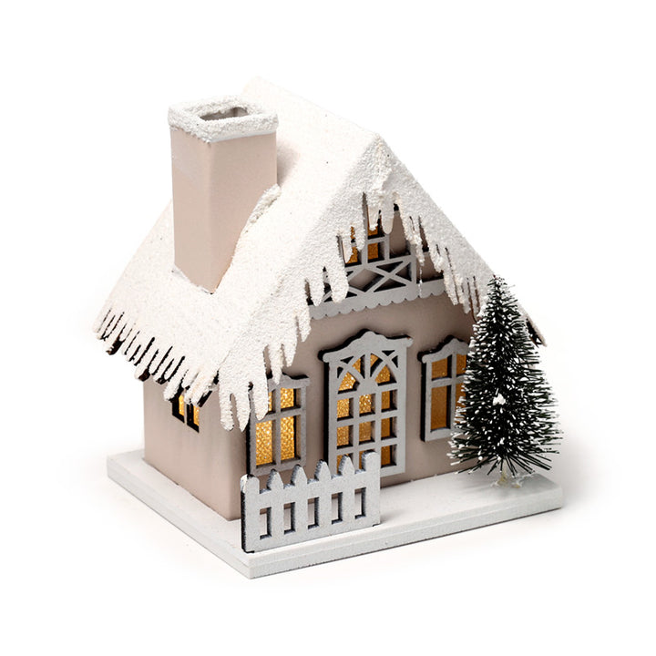 LED Decoration - Christmas Snow Covered House XHOU05-0