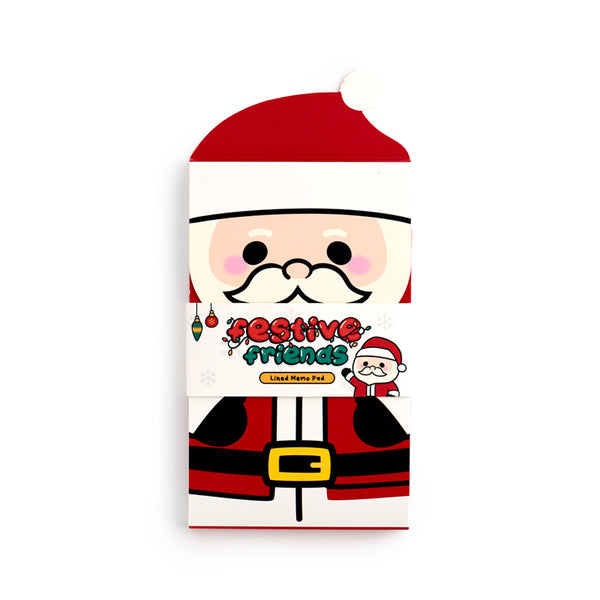 Flip Open Shaped Memo Pad - Christmas Festive Friends Santa  XMEMO123-0