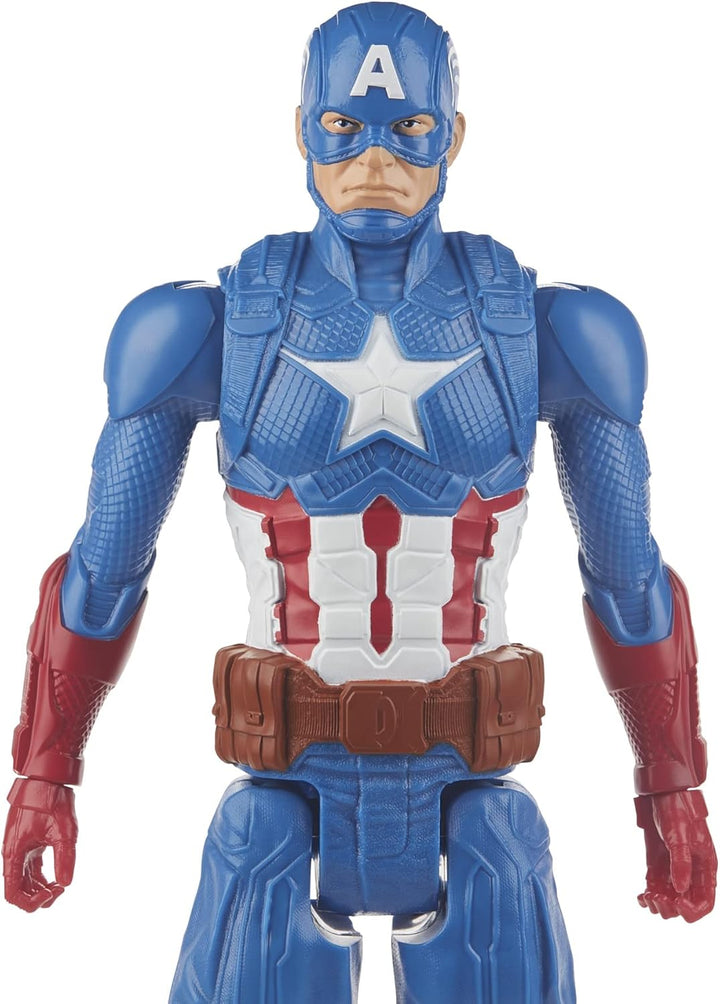 Marvel Avengers Titan Hero Series Captain America 12” Action Figure, Blue