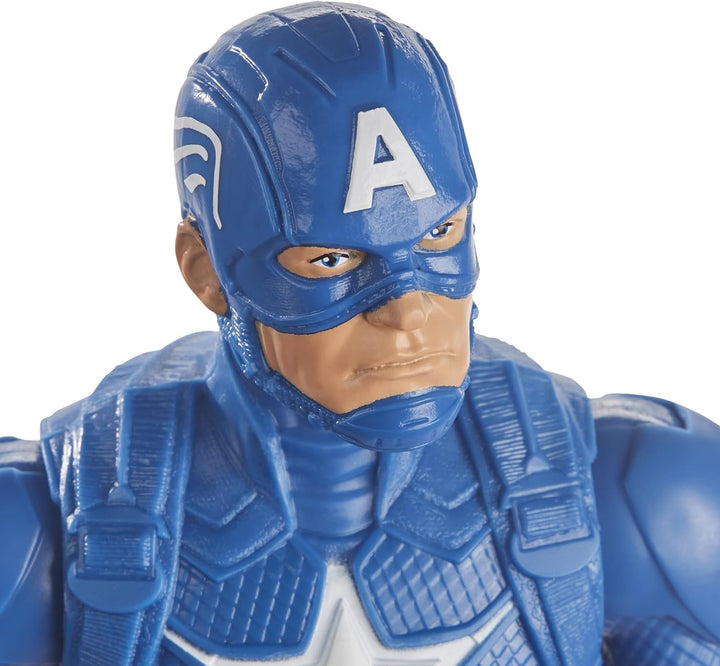 Marvel Avengers Titan Hero Series Captain America 12” Action Figure, Blue