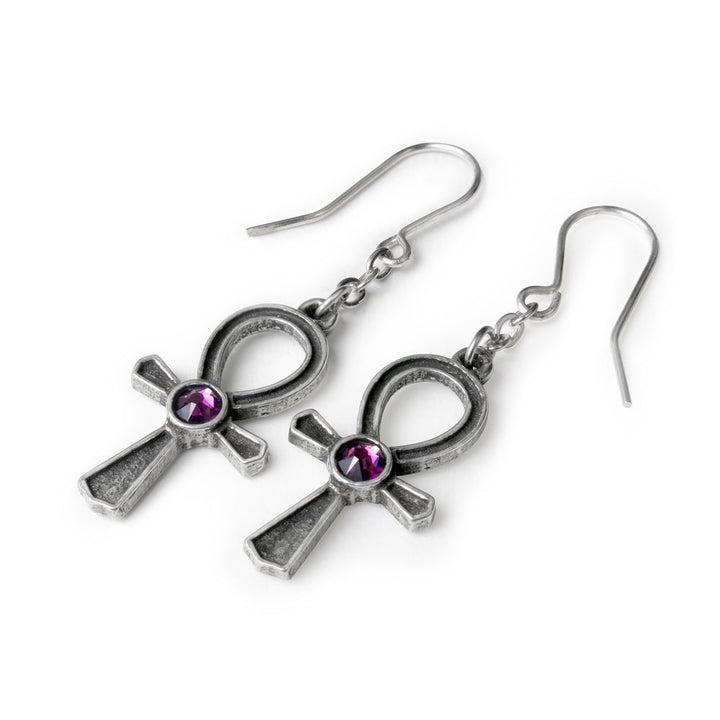 Ankh Of Osiris Dropper Earrings by Alchemy of England