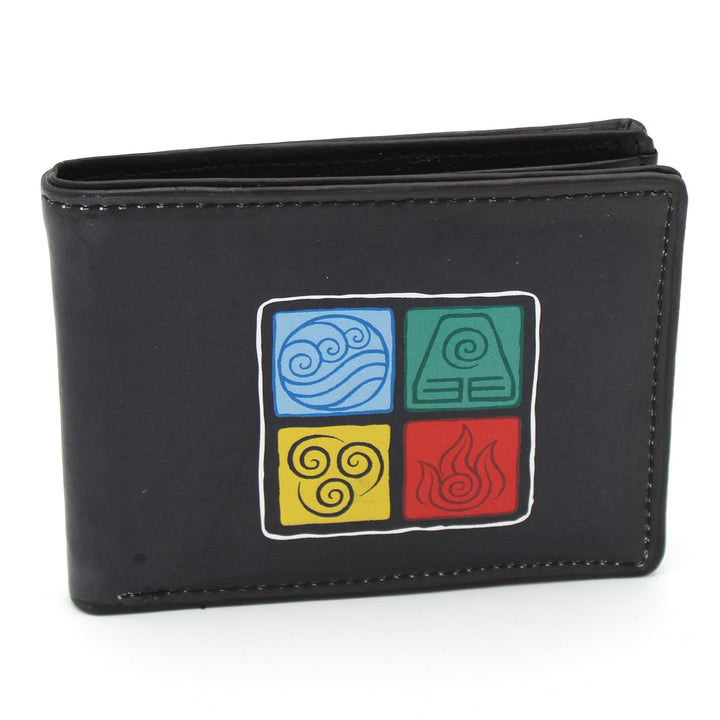 Avatar Four Elements Wind Water Fire Earth Bi-Fold Wallet with Gift Tin by Concept One