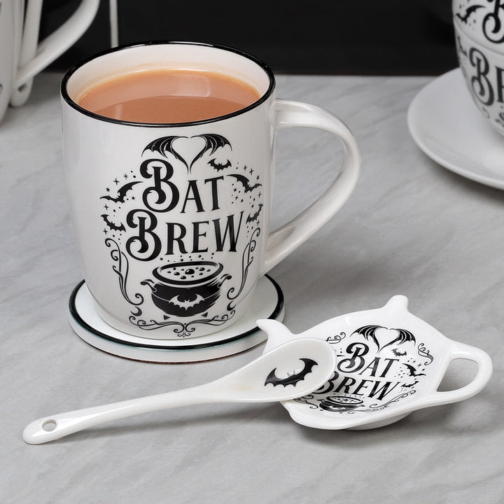 Bat Brew Mug Tea Cup and Spoon by Alchemy of England