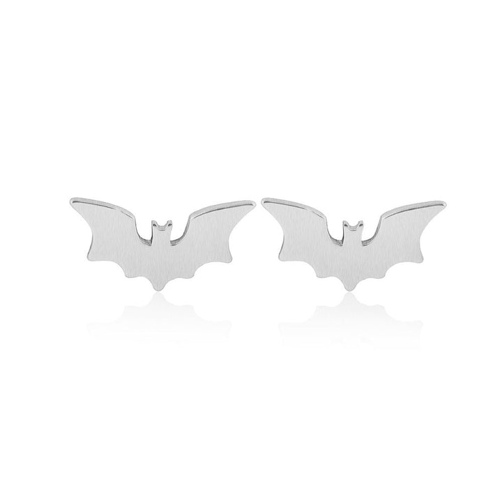 Bat Stainless Steel Stud Earrings by Darkstorm