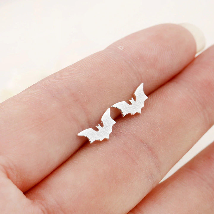 Bat Stainless Steel Stud Earrings by Darkstorm