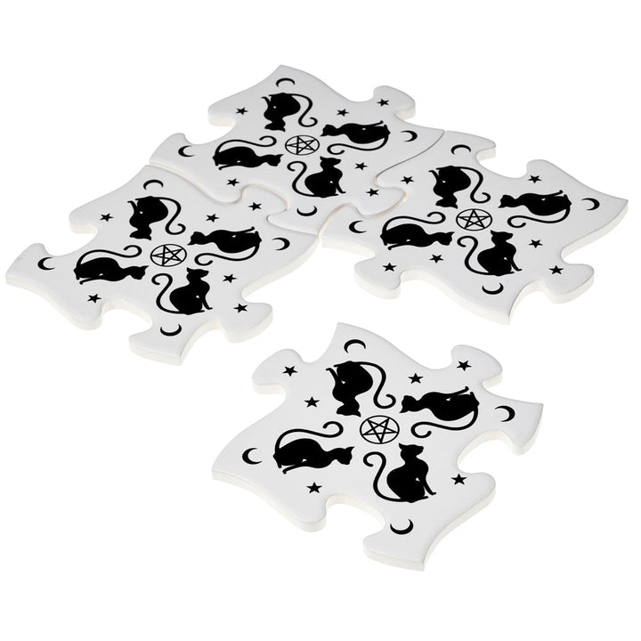 Black Cats Coasters (Set of 4) by Alchemy of England