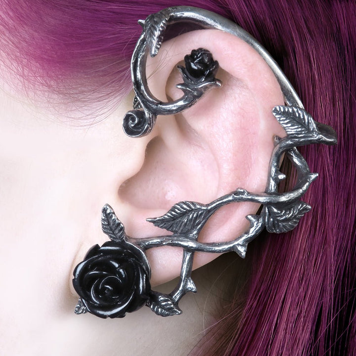 Black Rose Ear Wrap by Alchemy of England