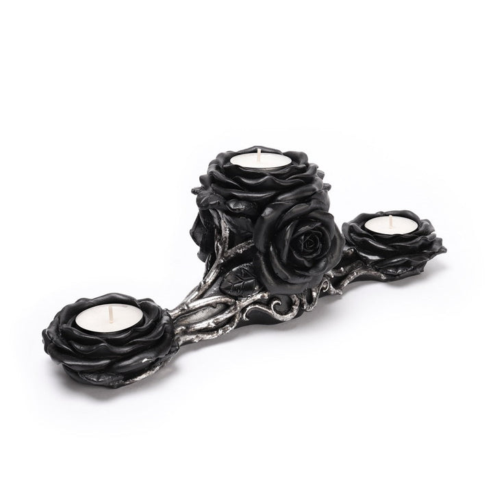 Black Rose Triple Tea Light Holder by Alchemy of England