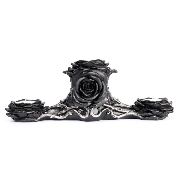 Black Rose Triple Tea Light Holder by Alchemy of England