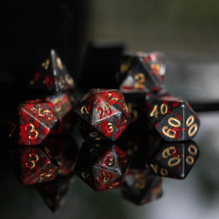 Blood and Iron Acrylic Dice Set by Misty Mountain Gaming