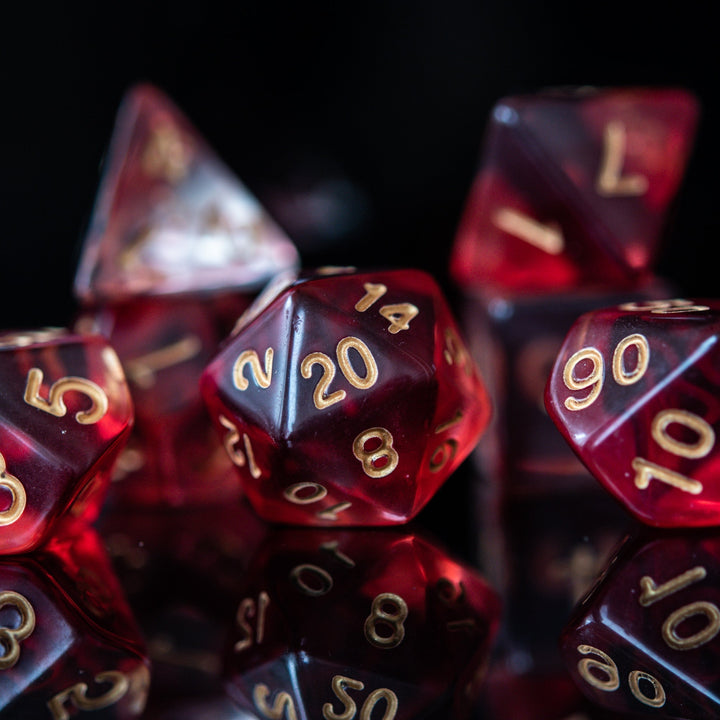 Bloodlust Elixir Acrylic Dice Set by Misty Mountain Gaming