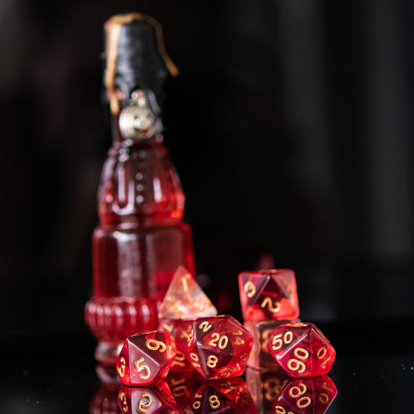 Bloodlust Elixir Acrylic Dice Set by Misty Mountain Gaming