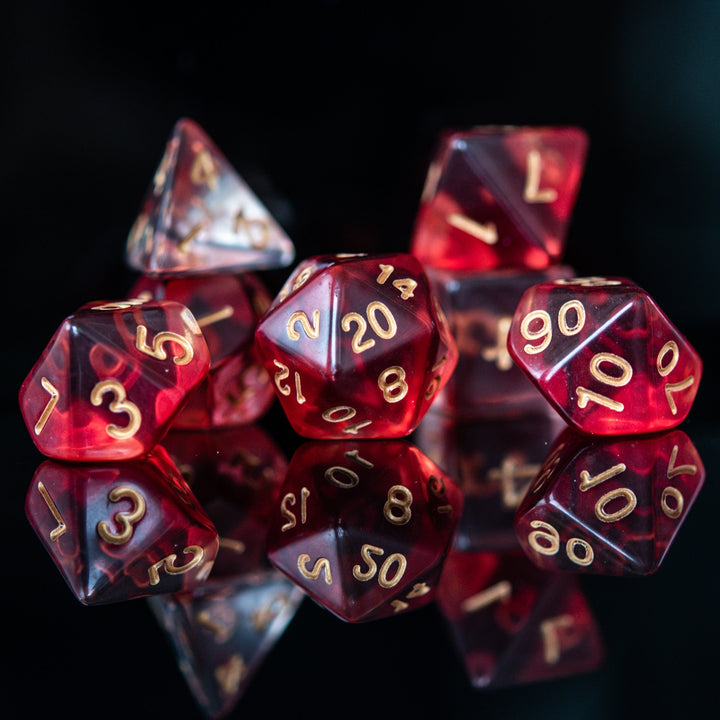 Bloodlust Elixir Acrylic Dice Set by Misty Mountain Gaming