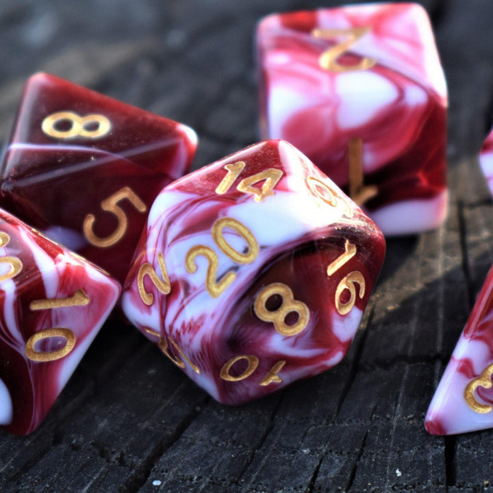 Bloody Waters Acrylic Dice Set by Misty Mountain Gaming