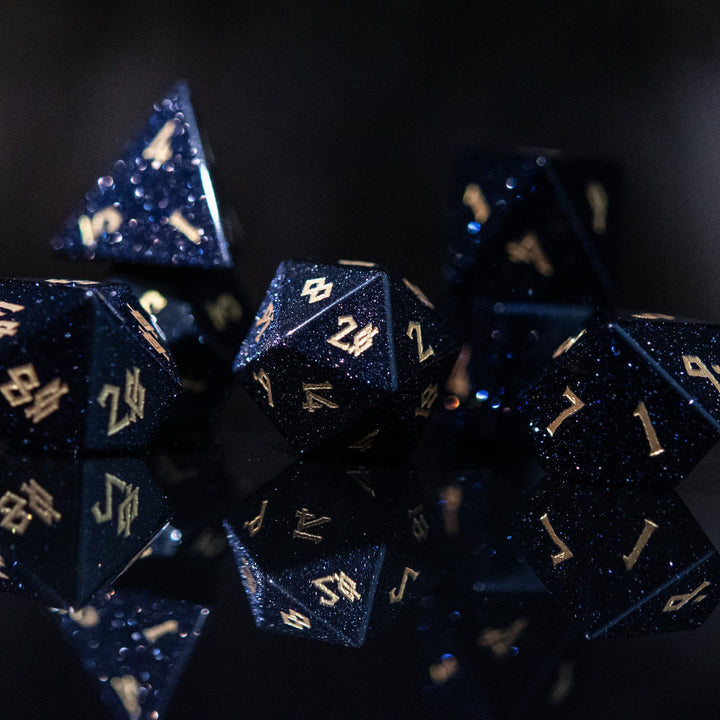 Blue Sandstone Dice Set by Misty Mountain Gaming