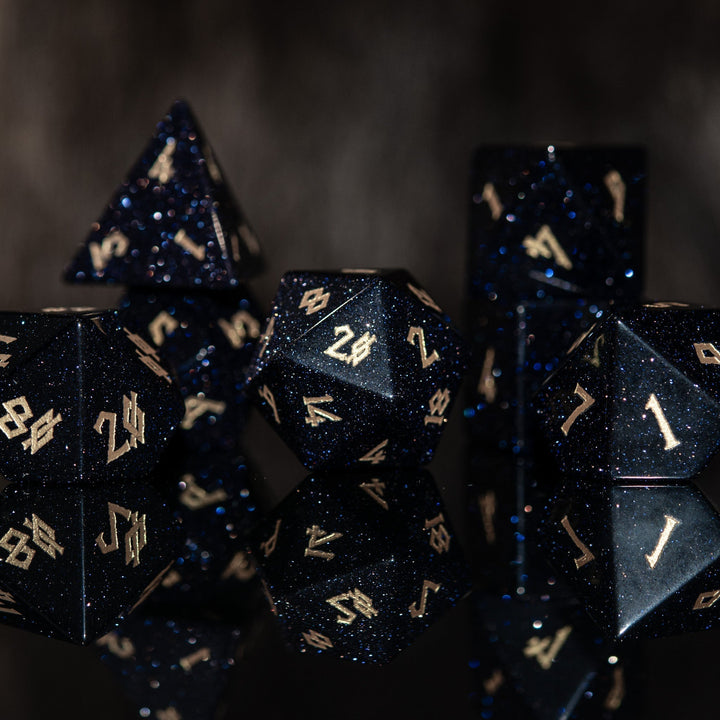 Blue Sandstone Dice Set by Misty Mountain Gaming