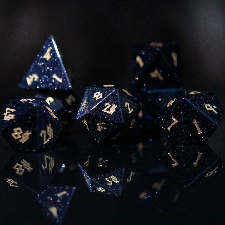 Blue Sandstone Dice Set by Misty Mountain Gaming