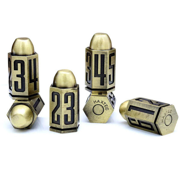 Bullet: Bronze Iron Dice Set, 6-Pack by Haxtec