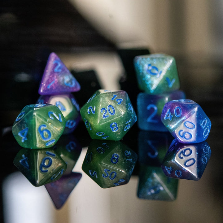 C-137 Acrylic Dice Set by Misty Mountain Gaming