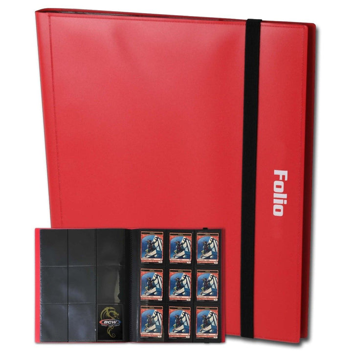 Card Folio Portfolio 9-Pocket Codex Binder Album, Red by BCW