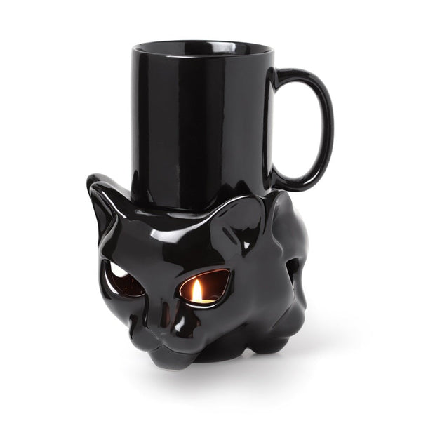 Cat Tealight Mug Warmer/ Crystal Ball Holder by Alchemy of England