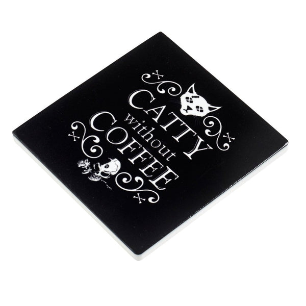 Catty Without Coffee Trivet Coaster by Alchemy of England