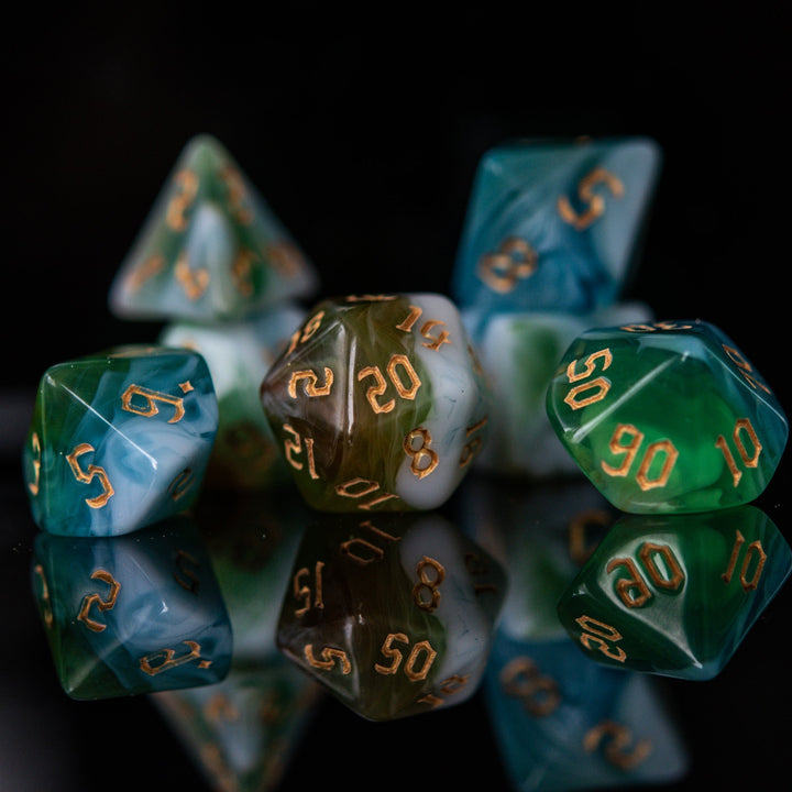 Cleric Class Acrylic Dice Set by Misty Mountain Gaming