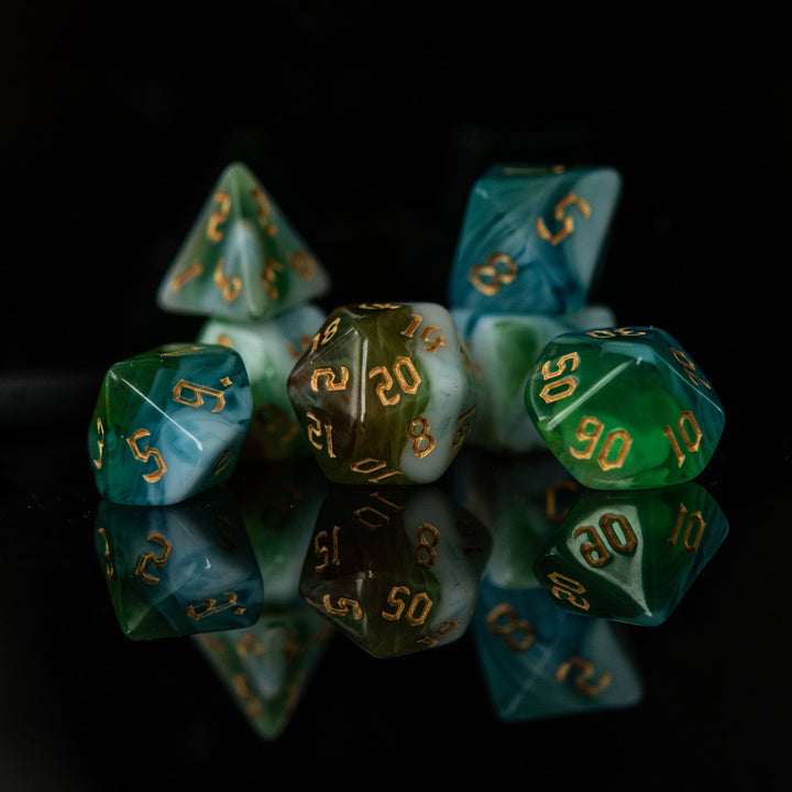 Cleric Class Acrylic Dice Set by Misty Mountain Gaming