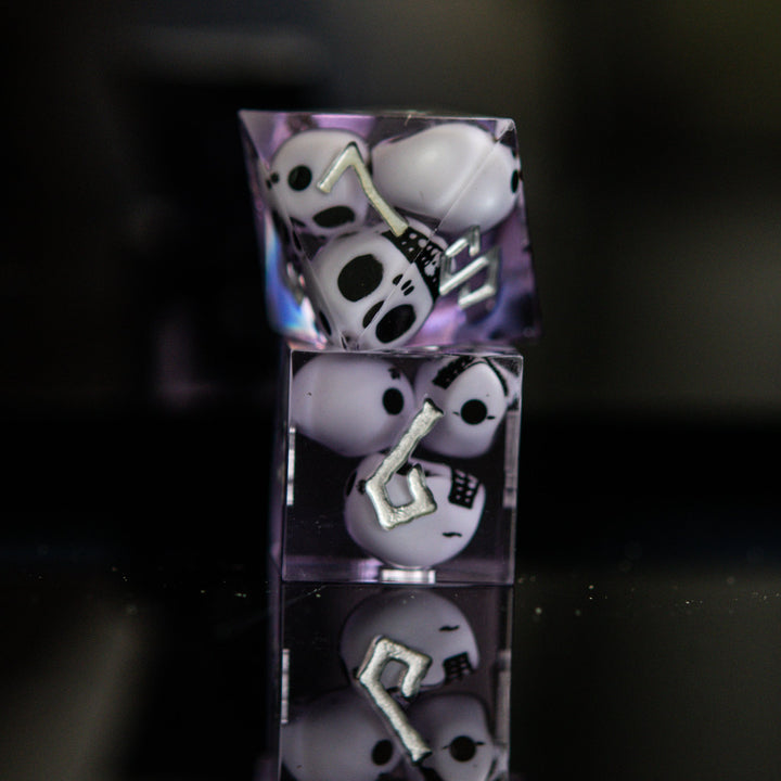 Corpse Lavender Sharp-Edged Resin Dice Set by Misty Mountain Gaming