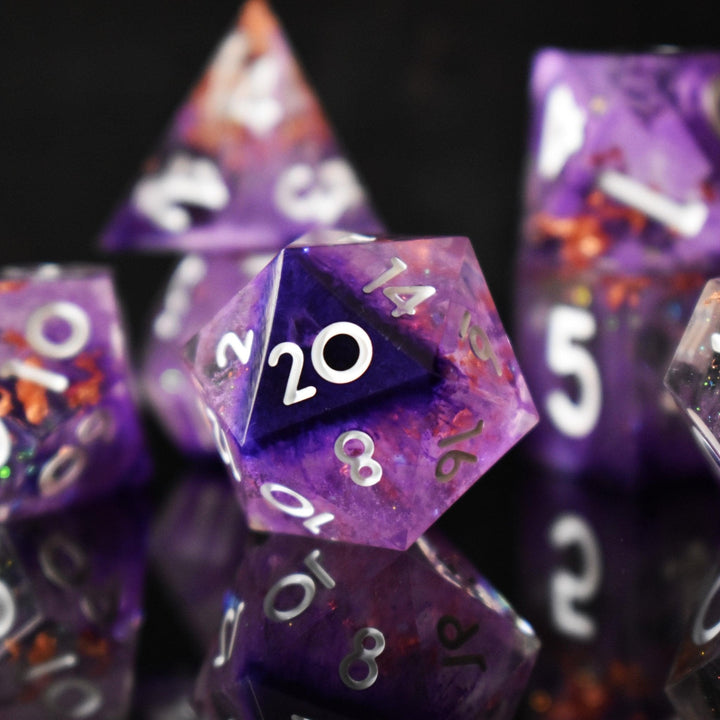 Crown of Madness Sharp-Edged Resin Dice Set by Misty Mountain Gaming