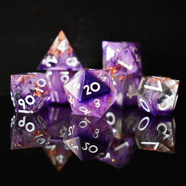 Crown of Madness Sharp-Edged Resin Dice Set by Misty Mountain Gaming