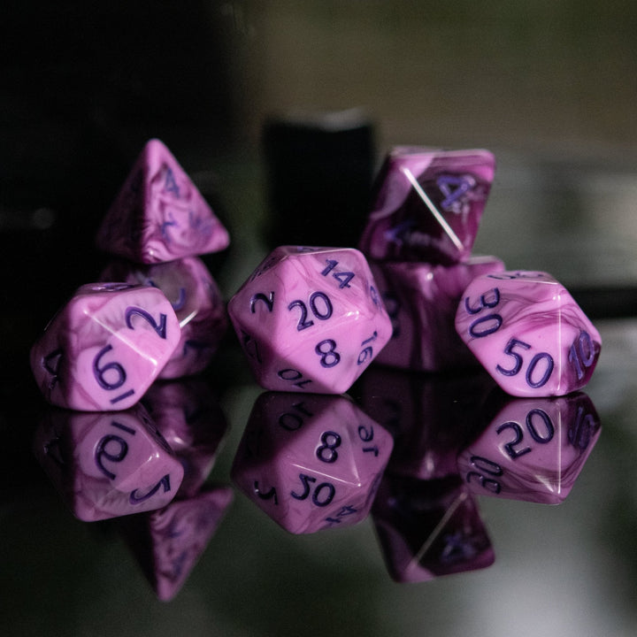 Dark Cherry Acrylic Dice Set by Misty Mountain Gaming