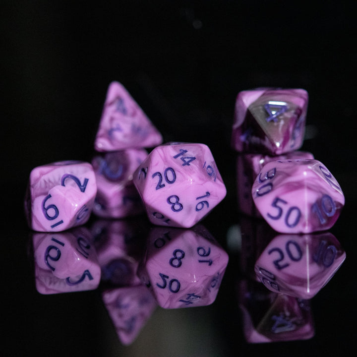 Dark Cherry Acrylic Dice Set by Misty Mountain Gaming