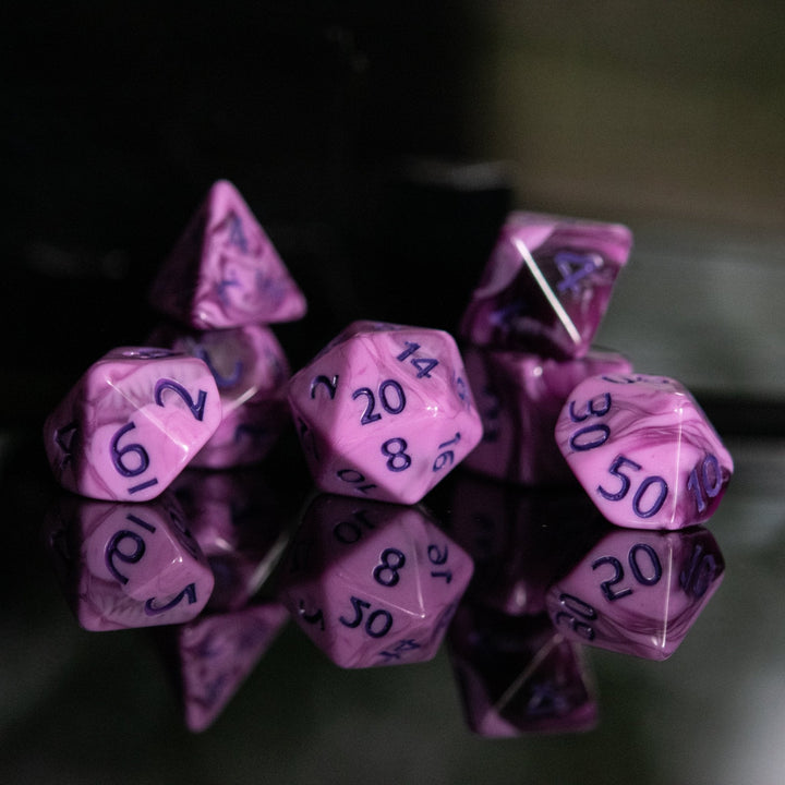 Dark Cherry Acrylic Dice Set by Misty Mountain Gaming