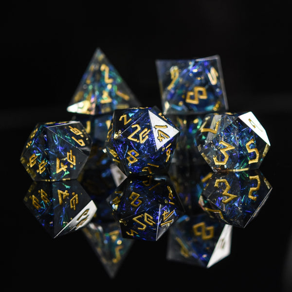 Dark Star Sharp-Edged Resin Dice Set by Misty Mountain Gaming