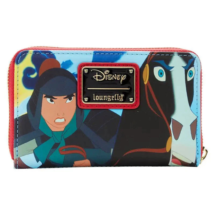 Disney Mulan Princess Scene Zip Around Wallet by Loungefly