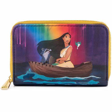 Disney Pochontas Just Around The River Bend Zip Around Wallet by Loungefly