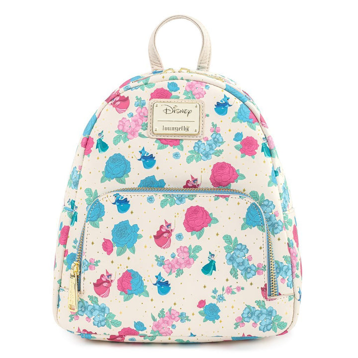 Disney Sleeping Beauty Floral Fairy Godmothers Mini-Backpack by Loungefly