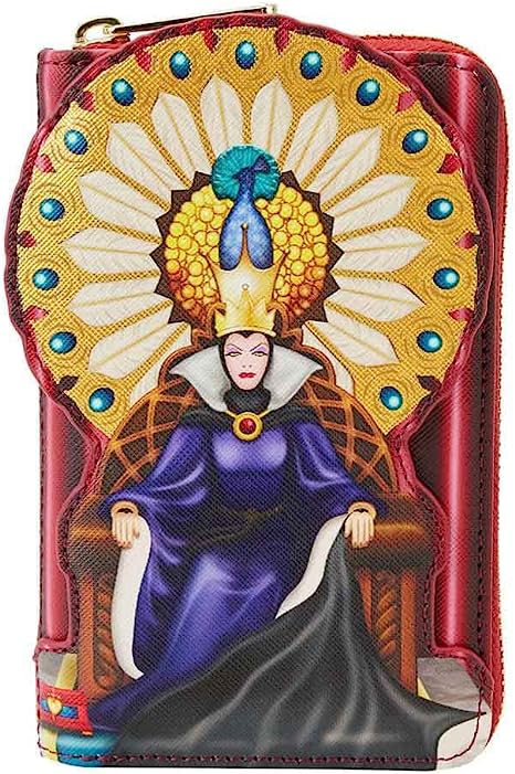 Disney Snow White Evil Queen Throne Zip Around Wallet by Loungefly