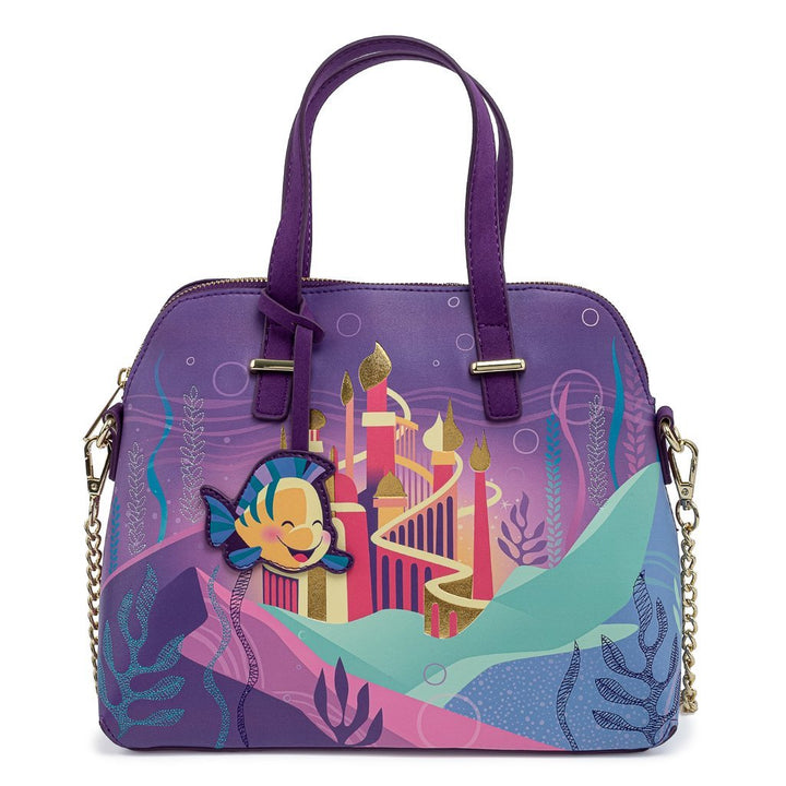 Disney The Little Mermaid Ariel Castle Crossbody Purse Bag by Loungefly