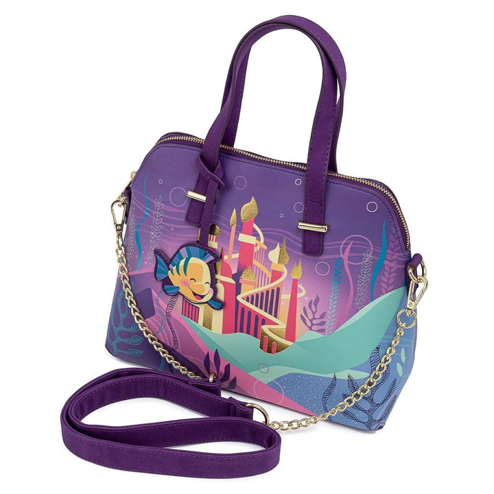 Disney The Little Mermaid Ariel Castle Crossbody Purse Bag by Loungefly