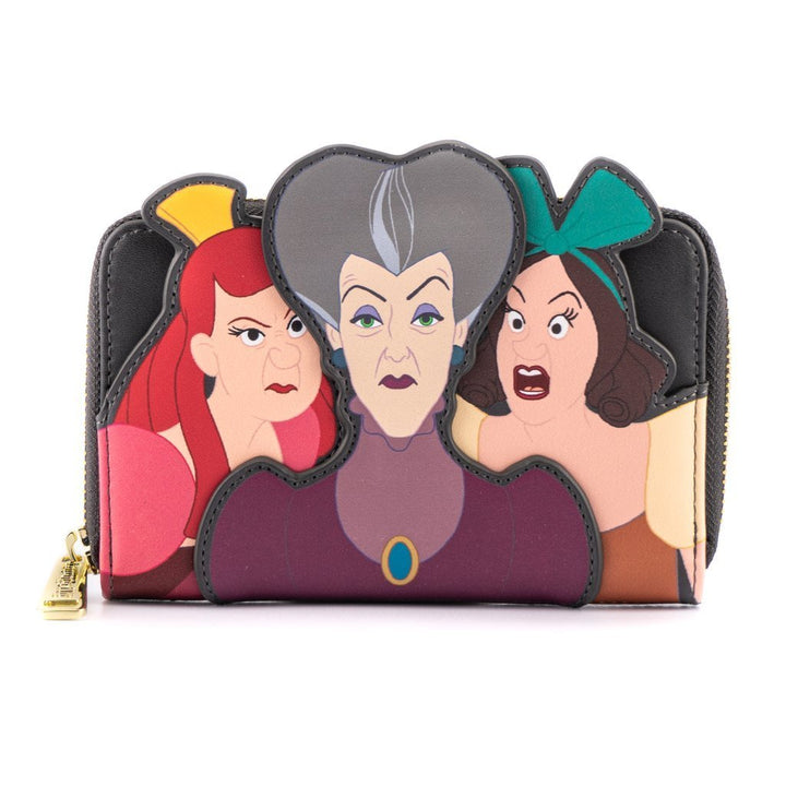 Disney Villains Scene Evil Stepmother and Step Sister Zip Around Wallet by Loungefly