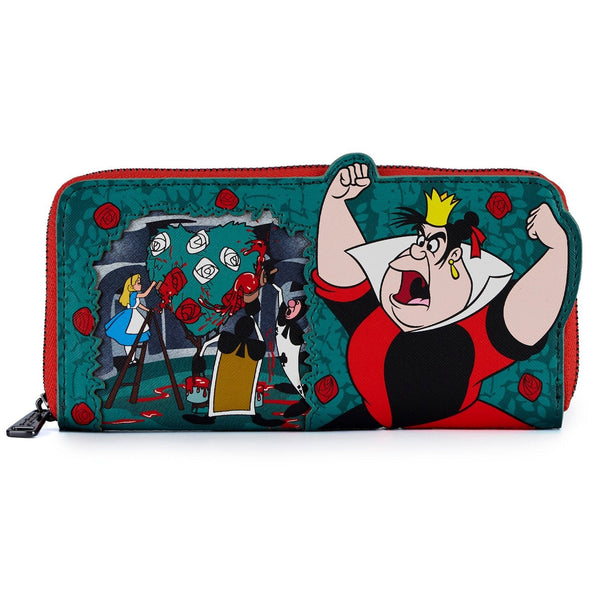 Disney Villains Scene Series Queen of Hearts Zip Around Wallet by Loungefly