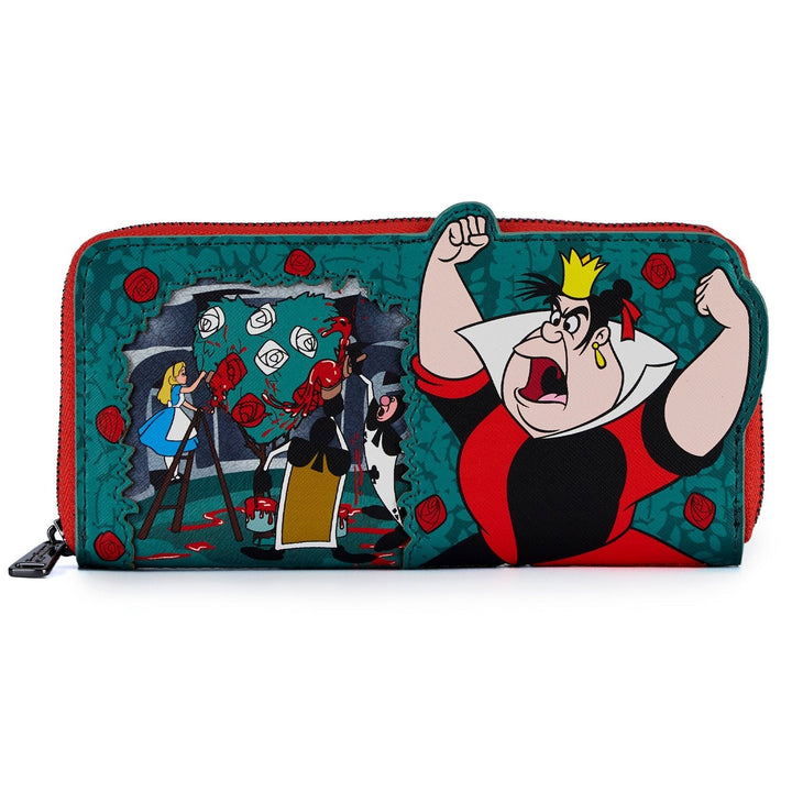 Disney Villains Scene Series Queen of Hearts Zip Around Wallet by Loungefly