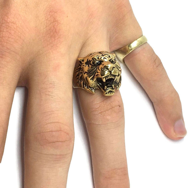 Gifts From The Crypt - Tibetan Tiger Statement Ring-4